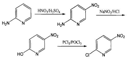 2-氯-5-硝基-4-甲基吡啶的合成路線
