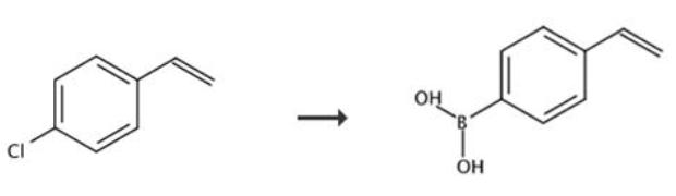 4-乙烯基苯硼酸的合成路線