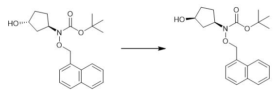 The synthetic step 3 of [(1R,3S)-3-Hydroxycyclopentyl]carbamic acid tert-butyl ester.