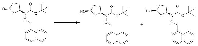 The synthetic step 2 of [(1R,3S)-3-Hydroxycyclopentyl]carbamic acid tert-butyl ester.