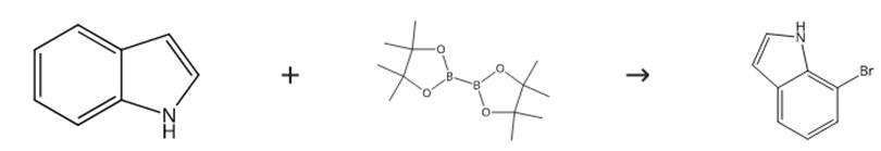 圖3 7-溴吲哚的合成路線。