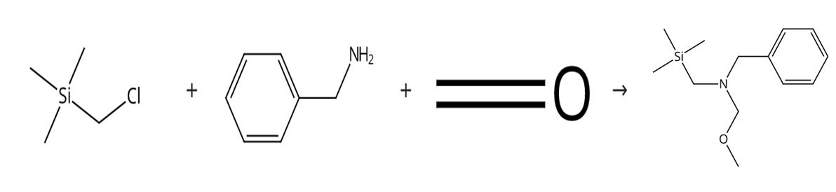 圖2 N-(甲氧甲基)-N-(三甲基硅甲基)芐胺的合成路線