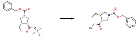 (3R,4S)-3-(2-Bromoacetyl)-4-ethyl-1-pyrrolidinecarboxylic acid phenylmethyl ester