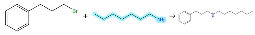 正庚胺和烷基溴的親核取代反應(yīng)