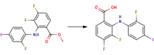 2-(2-Fluoro-4-iodoanilino)-3,4-difluorobenzoic Acid