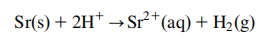 STRONTIUM reactions with acids