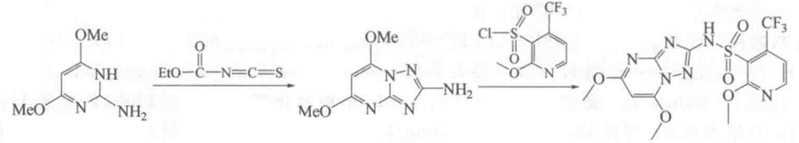 甲氧磺草胺的合成路線