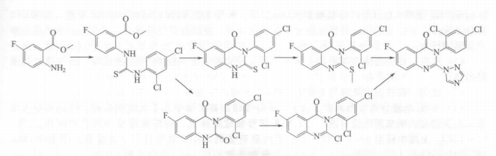氟喹唑的合成路線