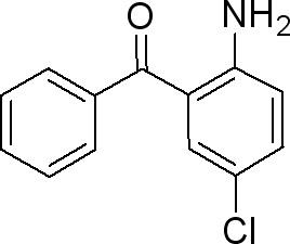 Fig1.Constitutional formula of 2-amino-5-chlorobenzophenone