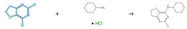 2,4-二氯-6,7-二氫噻吩[3,2-D]嘧啶的芳香親核取代反應