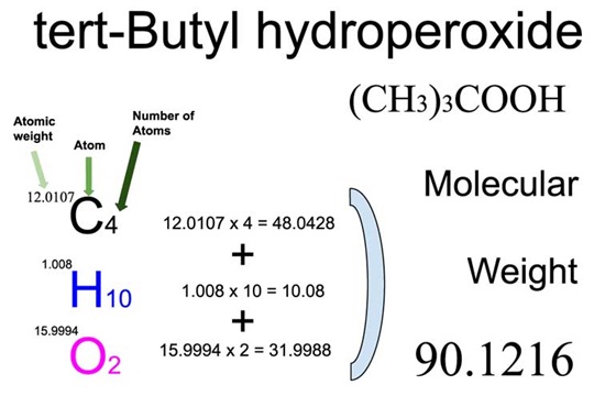 tert-Butyl hydroperoxide molecular weight