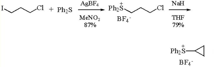 CYCLOPROPYLDIPHENYLSULFONIUM TETRAFLUOROBORATE synthesis route