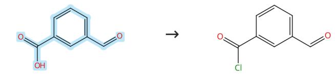 3-羧基苯甲醛的酰氯化反應(yīng)