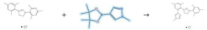1-甲基-4-(4,4,5,5-四甲基-1,3,2-二氧雜戊硼烷-2-基)-1H-吡唑的偶聯(lián)反應(yīng)