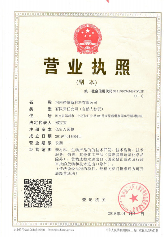 Business License Of EnterpriseLegal Person