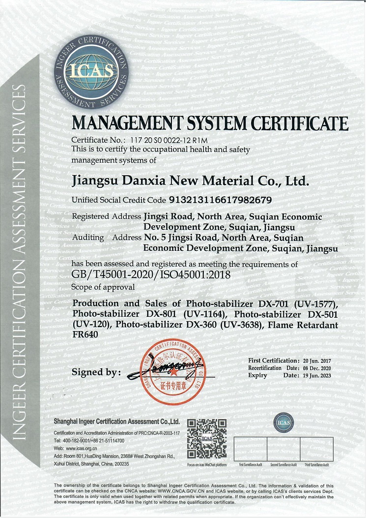 Certificate of accreditation