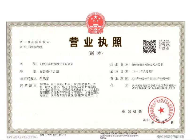 Business License Of EnterpriseLegal Person
