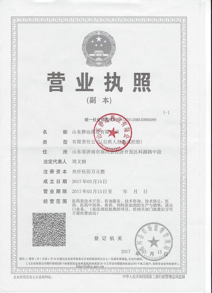 Business License Of EnterpriseLegal Person