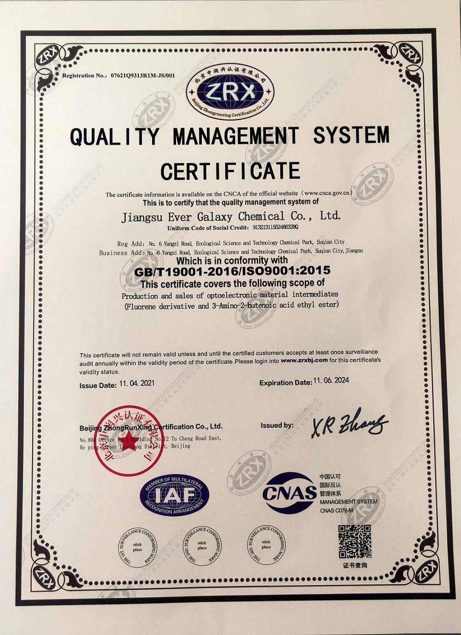 Certificate of accreditation