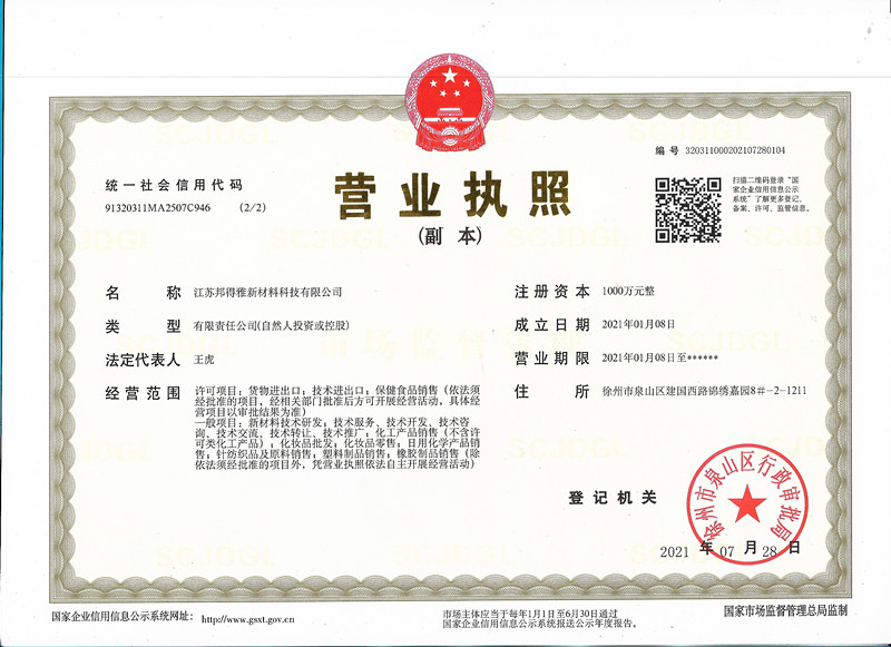 Business License Of EnterpriseLegal Person