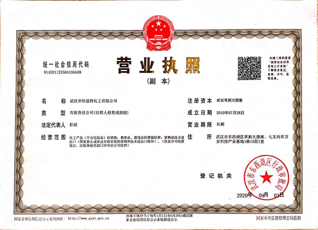 Business License Of EnterpriseLegal Person