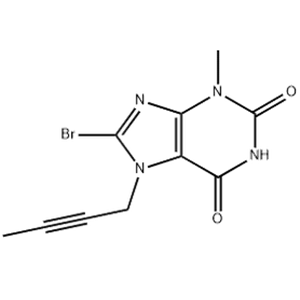 8-bromo-7-(but-2-ynyl)-3-methyl-1H-purine-2,6(3H,7H)-dione