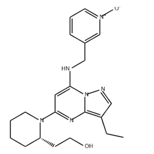 (2S)-1-[3-Ethyl-7-[[(1-oxido-3-pyridinyl)methyl]amino]pyrazolo[1,5-a]pyrimidin-5-yl]-2-piperidineethanol