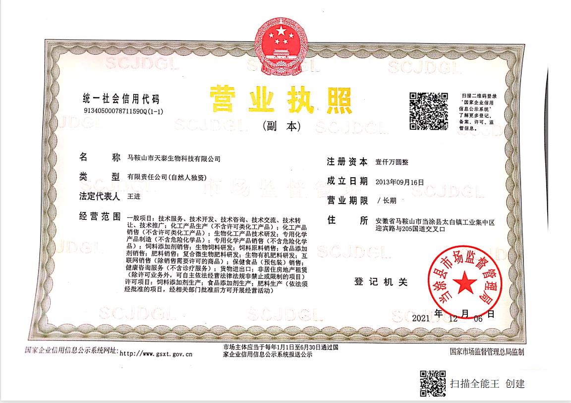 Business License Of EnterpriseLegal Person