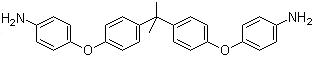 CAS # 13080-86-9, 4,4'-(4,4'-Isopropylidenediphenyl-1,1'-diyldioxy)dianiline, 2,2-Bis[4-(4-aminophenoxy)phenyl]propane