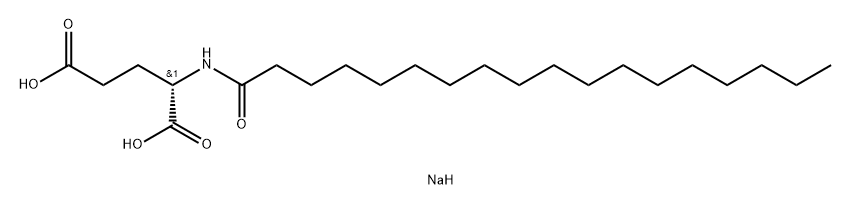 sodium hydrogen N-(1-oxooctadecyl)-L-glutamate