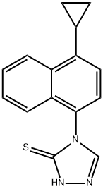 (4-(4-cyclopropylnaphthalen-1-yl)-1H-1,2,4-triazole-5(4H)-thione）