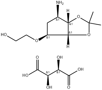 2-((3aR,4S,6R,6aS)-6-amino-2,2-dimethyltetrahydro-3aH-cyclopenta[d][1,3]dioxol-4-yloxy)ethanol L-tataric acid