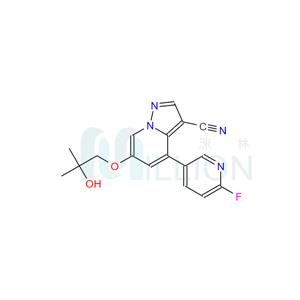 Pyrazolo[1,5-a]pyridine-3-carbonitrile, 4-(6-fluoro-3-pyridinyl)-6-(2-hydroxy-2-methylpropoxy)-