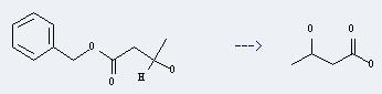 The Butanoic acid, 3-hydroxy- could be obtained by the reactant of 3-hydroxy-butansaeure benzylester