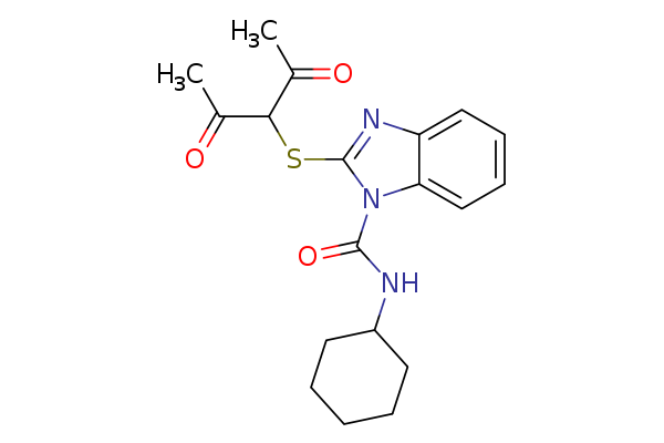 2-[(1-Acetyl-2-oxopropyl)thio]-N-cyclohexyl-1H-benzimidazole-1-carboxamide