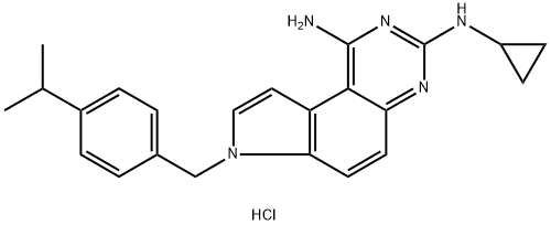 	7H-Pyrrolo[3,2-f]quinazoline-1,3-diaMine, N3-cyclopropyl-7-[[4-(1-Methylethyl)phenyl]Methyl]