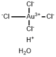 Hydrogen tetrachloroaurate(III) trihydrate