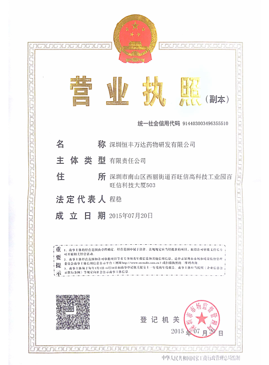 Business License Of EnterpriseLegal Person