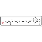 Propargyl-O-C1-amido-PEG3-C2-NHS ester