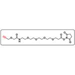 Propargyl-O-C1-amido-PEG4-C2-NHS ester