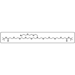 N-(Azido-PEG2)-N-bis(PEG4-Boc)