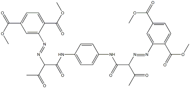 	tetramethyl 2,2'-[1,4-phenylenebis[imino(1-acetyl-2-oxoethane-1,2-diyl)azo]]bisterephthalate