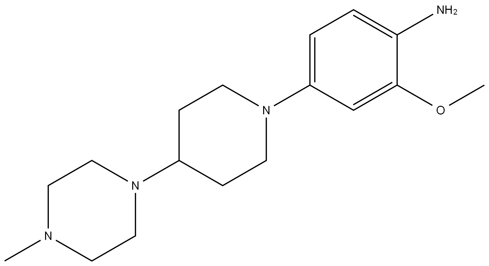 	2-Methoxy-4-[4-(4-methylpiperazin-1-yl)piperidin-1-yl]aniline