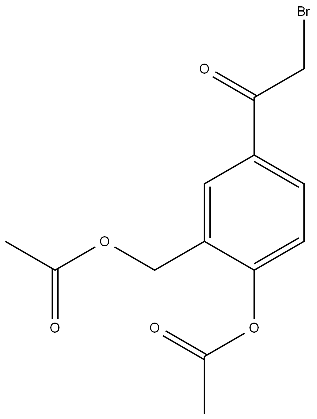 1-(4-Acetyloxy)-3-((acetyloxy)methyl)phenyl)-2-bromoethanone