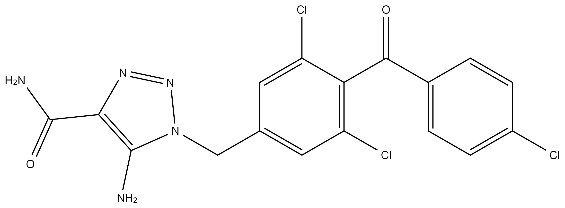 5-Amino-1-(3,5-dichloro-4-(4-chlorobenzoyl)benzyl)-1H-1,2,3-triazole-4-carboxamide