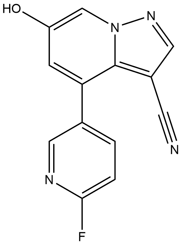 	Pyrazolo[1,5-a]pyridine-3-carbonitrile, 4-(6-fluoro-3-pyridinyl)-6-hydroxy-