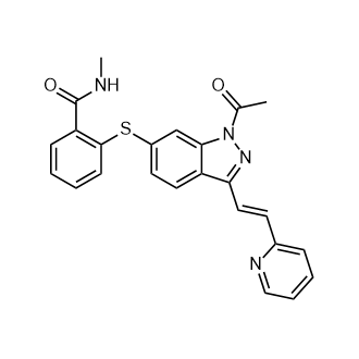 (E)-2-((1-Acetyl-3-(2-(Pyridin-2-Yl)Vinyl)-1H-Indazol-6-Yl)Thio)-N-Methylbenzamide