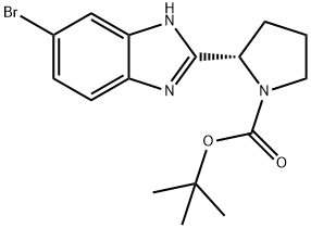 S-1-Pyrrolidinecarboxylic acid, 2-(6-bromo-1H-benzimidazol-2-yl)-, 1,1-dimethyleth