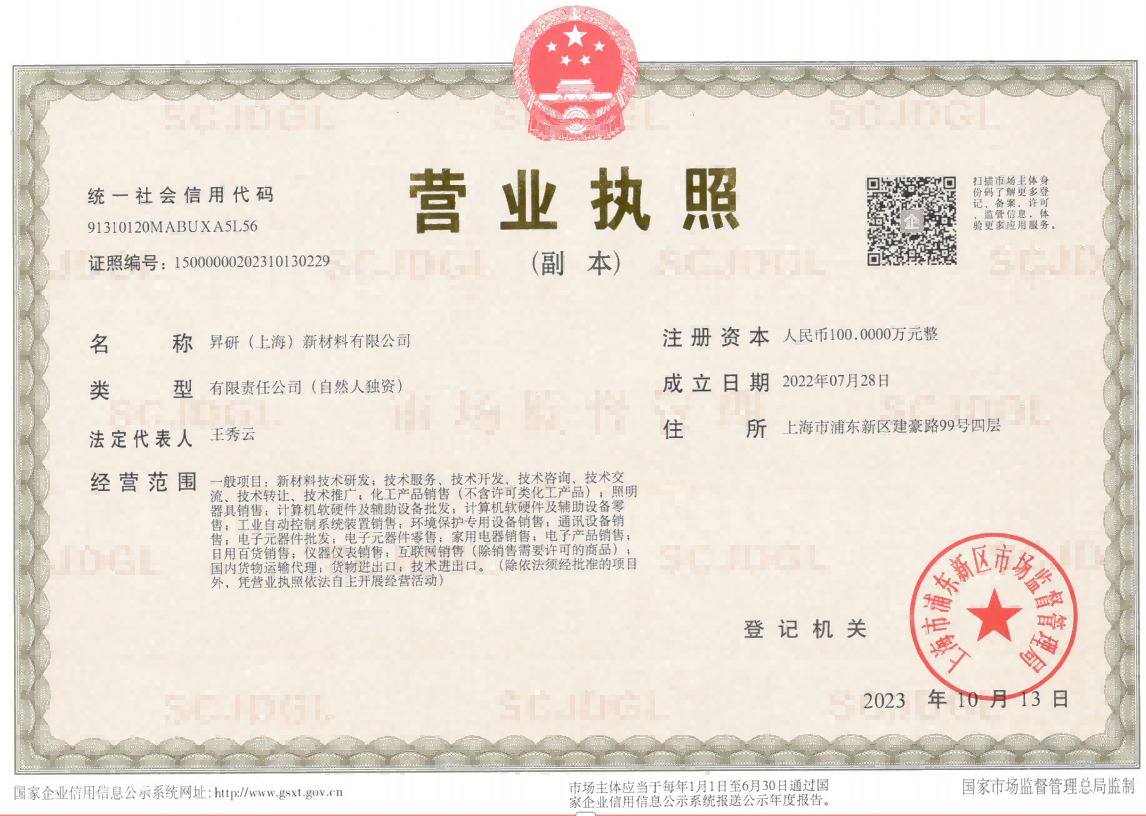 Business License Of EnterpriseLegal Person