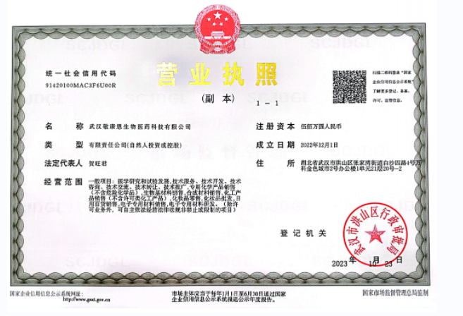 Business License Of EnterpriseLegal Person